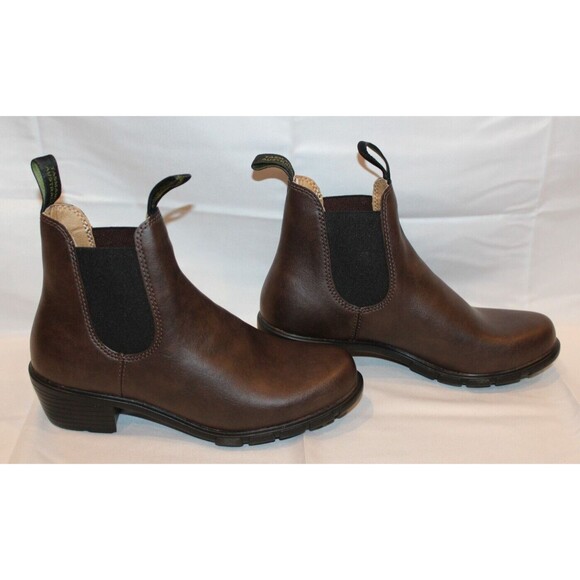 Blundstone 2232 Low Heel Short Chelsea Boots Women's Brown Vegan Leather NIB - Picture 4 of 7